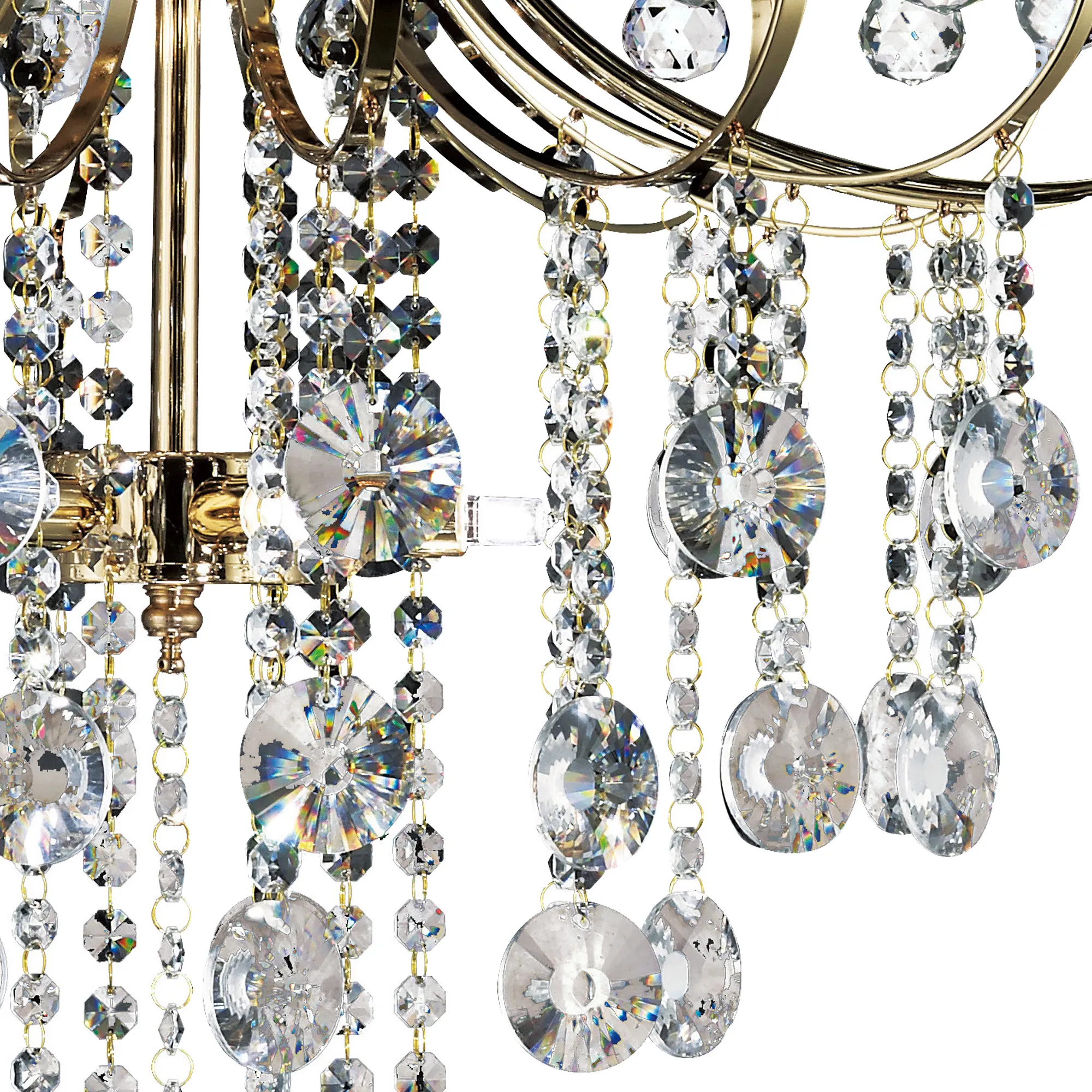 Rosina Crystal Chandelier 6 Light French Gold IL32055  Diyas Rosina French Gold